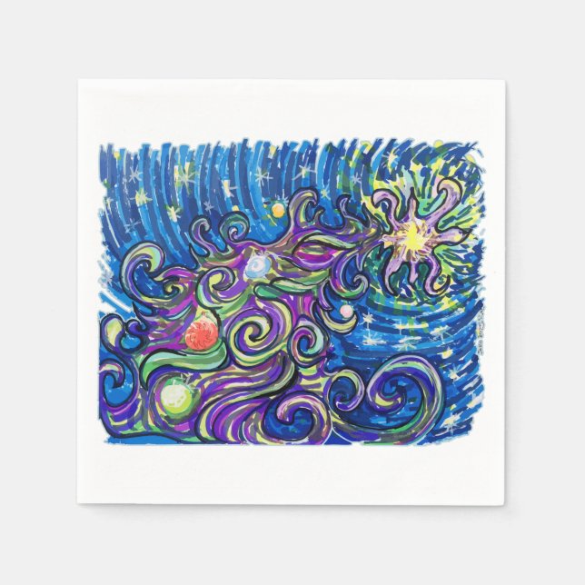 Servilleta De Papel Cosmic Christmas Tree (Anverso)