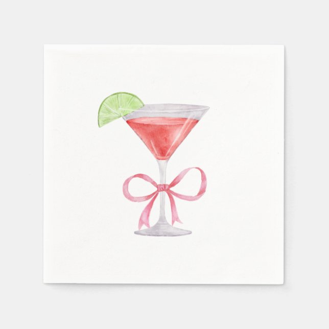 Servilleta De Papel Cosmopolitan Cocktail Napkin (Anverso)