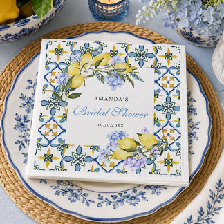 Servilleta De Papel Costa de Amalfi Limón Ducha de Novia Italiana