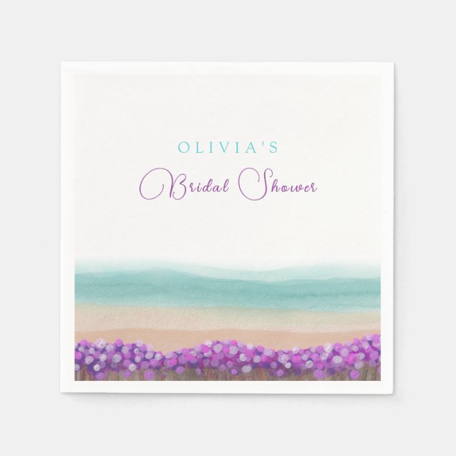 Servilleta De Papel Costa de Azure en la ducha de novias en Bloom (Anverso)