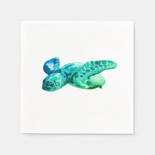 Servilleta De Papel Costa oceánica de tortuga marina