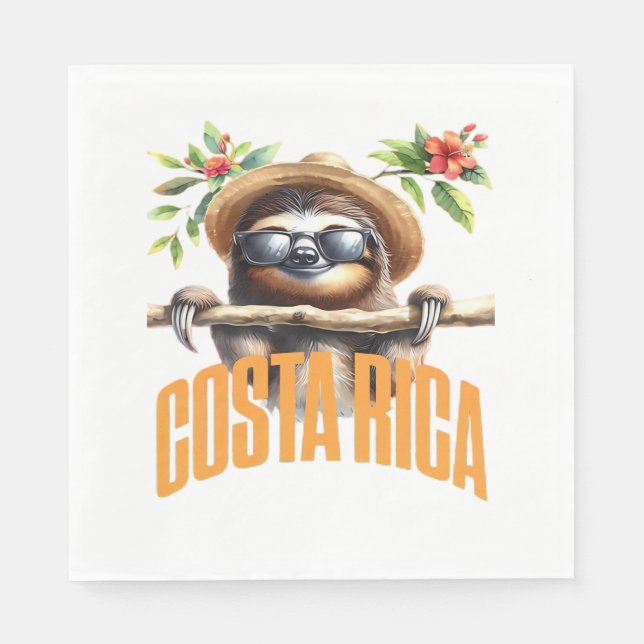Servilleta De Papel Costa Rica cool sloth Classic T-Shirt (Anverso)