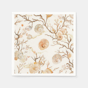 Servilleta De Papel Costa Rústica - Aguas marinas, pez estrella, arrec