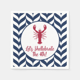 Servilleta De Papel Costero Patriótico 4 de Julio Shellebrate