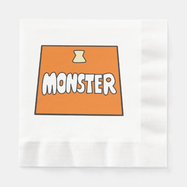 Servilleta De Papel Costume de pikamee, monstruo (Anverso)
