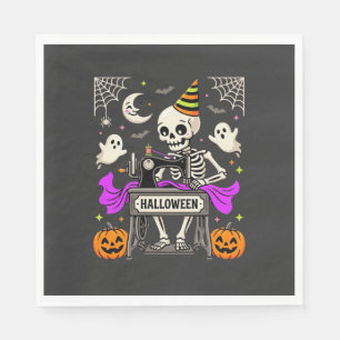 Servilleta De Papel Costura de Halloween Esqueleto Espeluznante Fantas