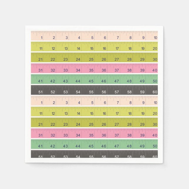 Servilleta De Papel Costura de napolas de papel de cinta de medida (Anverso)