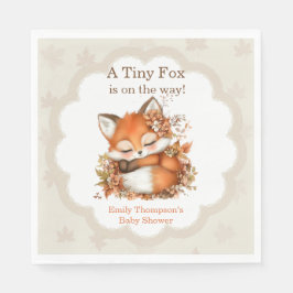 Servilleta De Papel Cosy Autumn Fox Baby Shower acogedor Fiesta Woodla