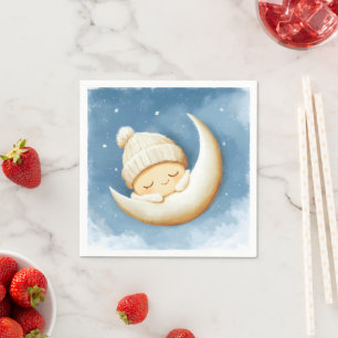 Servilleta De Papel Cosy Knit Nap Cresent Moon