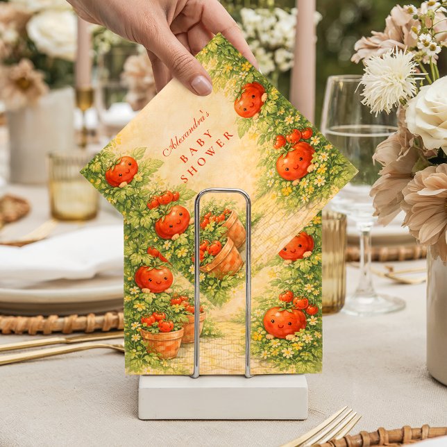 Servilleta De Papel Cottage Garden Tomato Baby Shower (Subido por el creador)