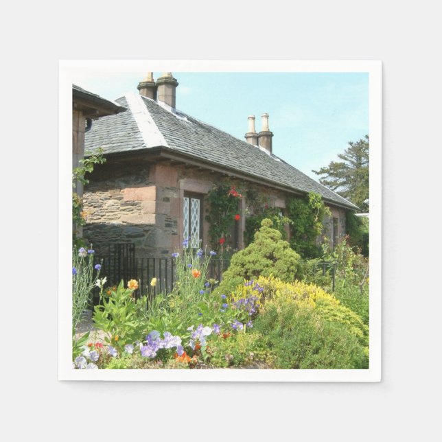 Servilleta De Papel Cottage Inglés II con Jardín de Flores Fotografía (Anverso)