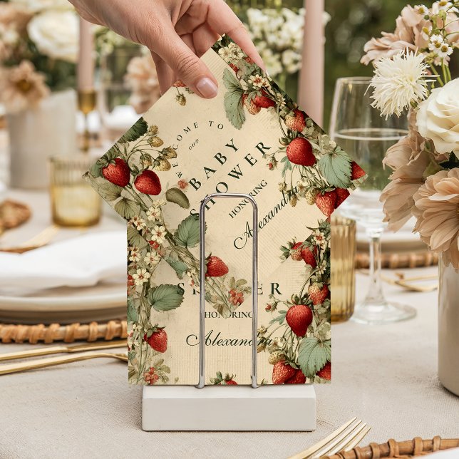 Servilleta De Papel Cottage Strawberry Woodland Baby Shower (Subido por el creador)