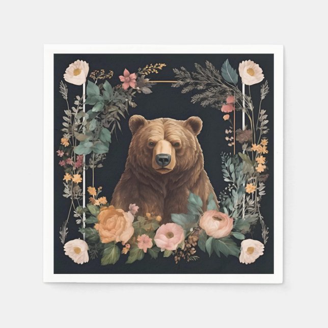 Servilleta De Papel Cottagecore Bear (Anverso)