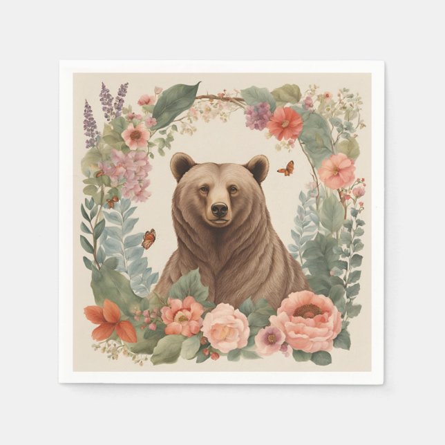 Servilleta De Papel Cottagecore Bear (Anverso)