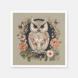 Servilleta De Papel Cottagecore Cute Owl