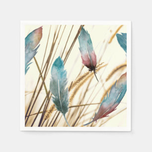 Servilleta De Papel Cottagecore Shabby Chic Rosa Azul Turquesa Floral