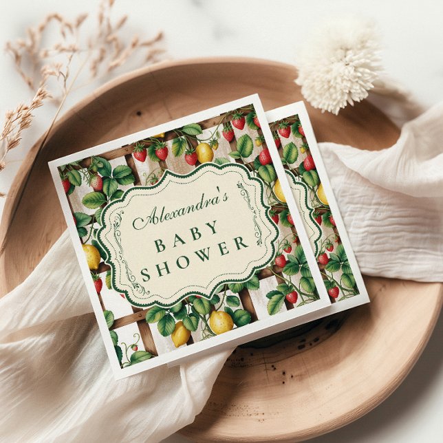 Servilleta De Papel Country Fruit Garden Baby Shower (Subido por el creador)