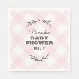 Servilleta De Papel Country Gingham Baby Shower