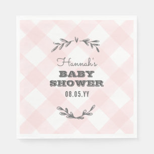 Servilleta De Papel Country Gingham Baby Shower