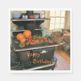 Servilleta De Papel Country Harvest Cookstove Cumpleaños