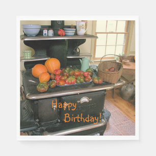 Servilleta De Papel Country Harvest Cookstove Cumpleaños