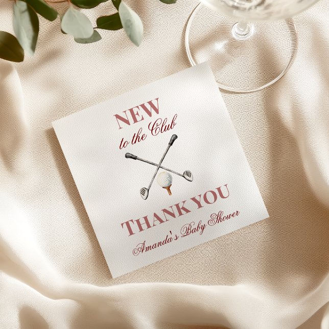Servilleta De Papel Country Pink Girl New to the Club Golf Baby Shower (Subido por el creador)