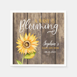 Servilleta De Papel Country Sunflower Baby Shower