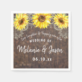 Servilleta De Papel Country Sunflowers Boda Napkins Bridal Shower