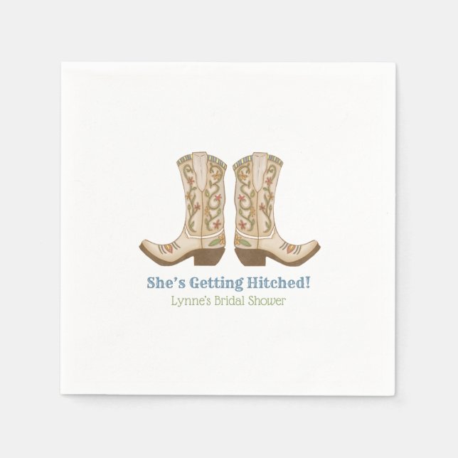 Servilleta De Papel Country Western Cowgirl Bridal Shower Napkins (Anverso)