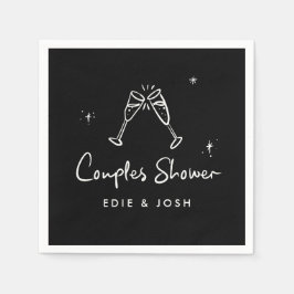 Servilleta De Papel Couples shower modern natural elegant handwritten