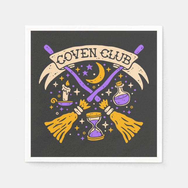 Servilleta De Papel Coven Club Halloween Wnight Sky (Anverso)