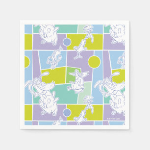 Servilleta De Papel Cow and Chicken Color Block Pattern