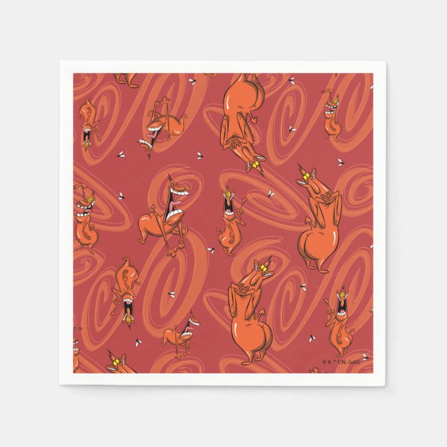 Servilleta De Papel Cow and Chicken Red Guy Pattern (Anverso)