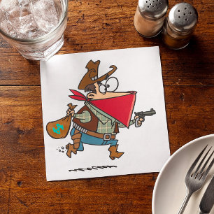 Servilleta De Papel Cowboy Bandit Robber, un Personalizado gracioso