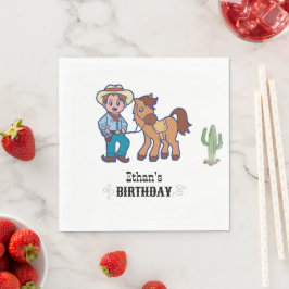 Servilleta De Papel Cowboy Birthday Rodeo Fiesta