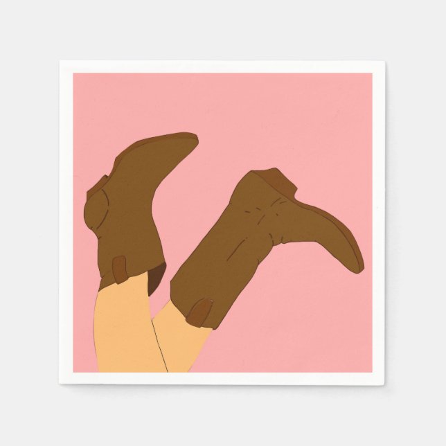 Servilleta De Papel Cowboy Boots (Anverso)