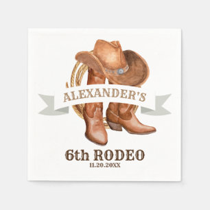 Servilleta De Papel Cowboy Boots, Gorra y Lasso