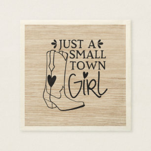 Servilleta De Papel Cowboy Bostea a Cowgirl Country Western Wood