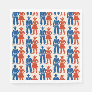 Servilleta De Papel Cowboy & Cowgirl Americana