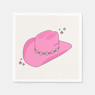 Servilleta De Papel Cowboy Gorra Preppy Pink