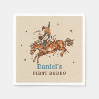 Servilleta De Papel Cowboy Rodeo Cowboy Papel de cumpleaños Napkin