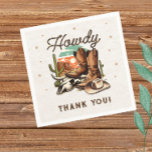 Servilleta De Papel Cowboy Western Rodeo Birthday Kids<br><div class="desc">Cowboy Western Rodeo Nacimiento Niños Napkins</div>