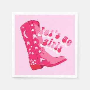 Servilleta De Papel Cowgirl Boot Red Disco Cowgirl