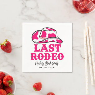 Servilleta De Papel Cowgirl Disco Último Rodeo Bachelorette Square Pap