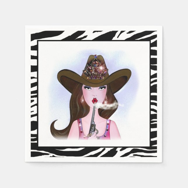 Servilleta De Papel "Cowgirl Diva" (Anverso)