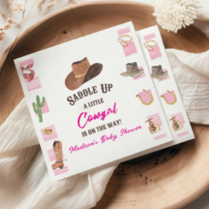 Servilleta De Papel Cowgirl Western Rodeo Wild West Baby Shower