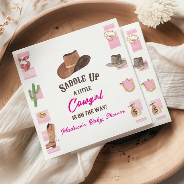 Servilleta De Papel Cowgirl Western Rodeo Wild West Baby Shower (Subido por el creador)