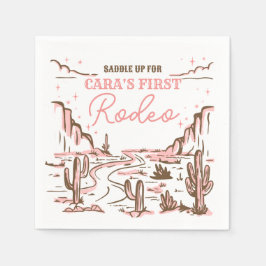 Servilleta De Papel Cowgirl Wild West Rodeo Birthday Party Square