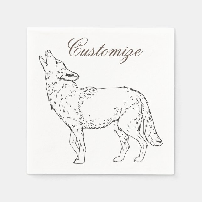 Servilleta De Papel Coyote Howling Thunder_Cove (Anverso)