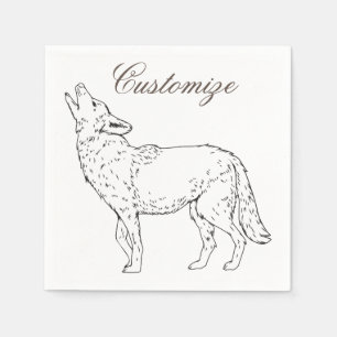 Servilleta De Papel Coyote que grita Thunder_Cove